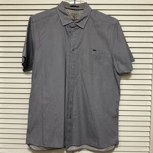 Ted Baker Black and White Patterned Button Down Shirt sz 5 awesome condition